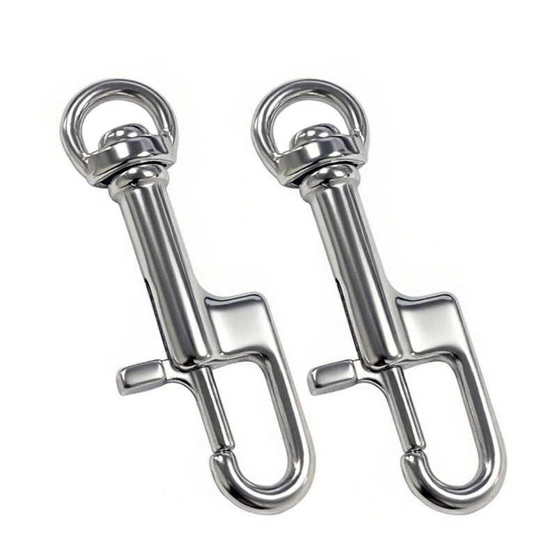 QAVBFA 2 PCS Swivel Bolt Snap Diving Clips – Premium Stainless Steel Single Ended Snap Hooks Buckle for Pet Leash, Scuba Diving, and More (2PCS-84mm) - Image 1